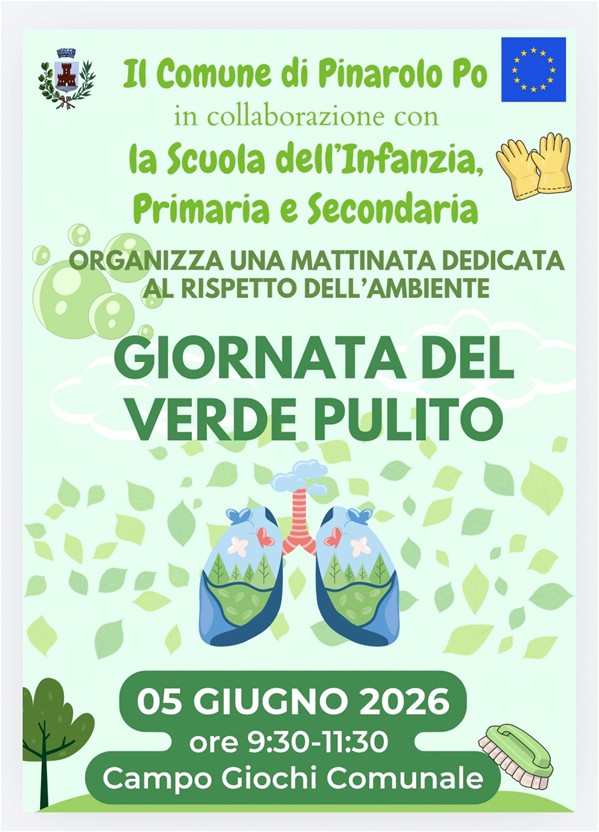 Il Comune in collaborazione con la Scuola dell'infanzia, primaria e secondaria di primo grado organizza una mattinata dedicata al rispetto dell'ambiente. Giornata del verde Pulito